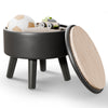 Faux Leather Footstool with Storage