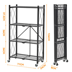 4-Tire Foldable Storage Shelves
