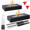 2pcs Table Top Firepits with Forks (Black)