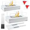 2pcs Table Top Firepits with Forks (White)