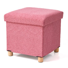 Sherpa Folding Ottoman Storage with Wood Legs