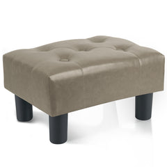 Small Foot Stool Ottoman(Faux Leather)