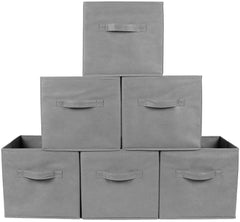 6 Pack-Foldable Storage Cube  (Gray、Black、Beige)