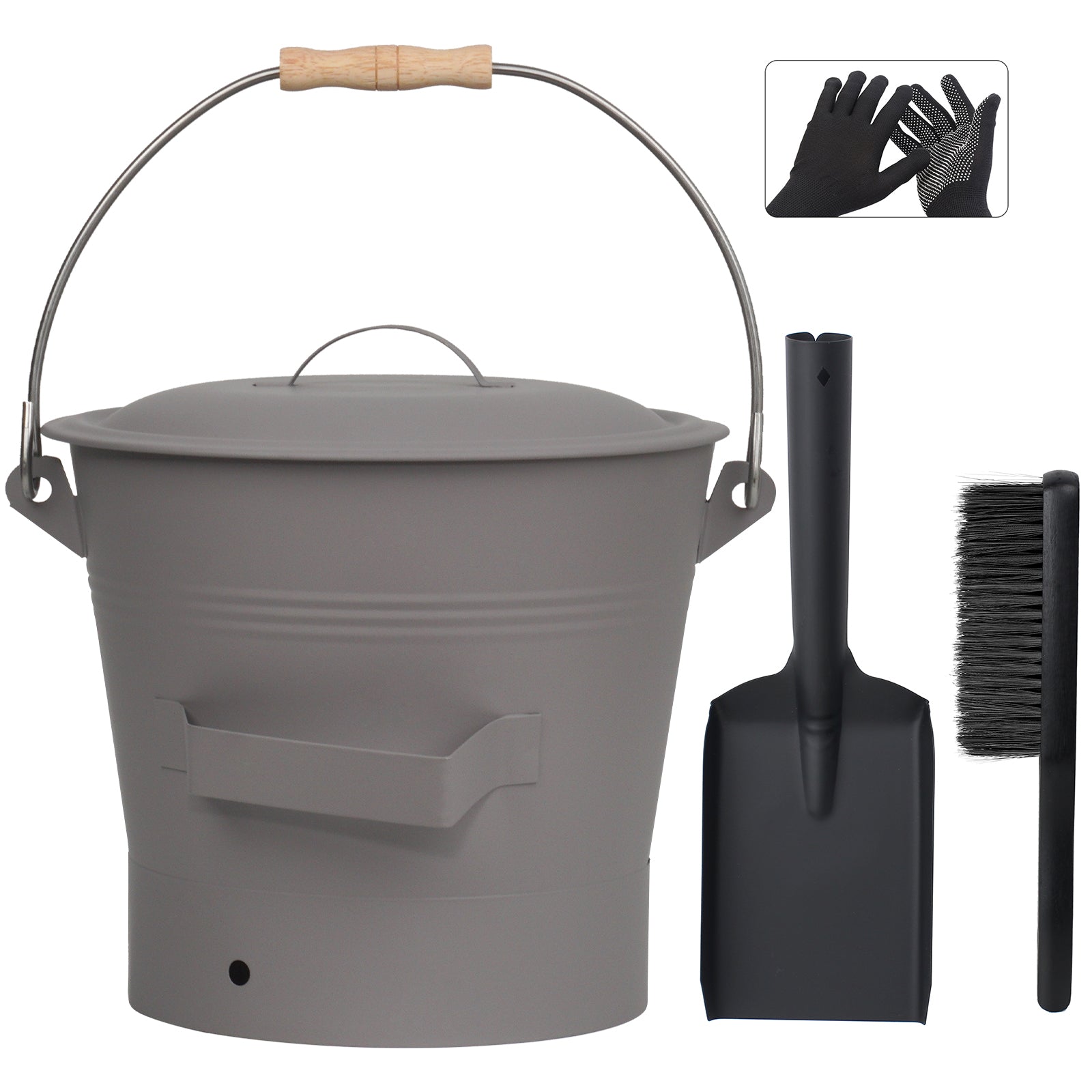 2.6Gallon Ash Bucket with Lid