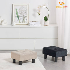 Small Foot Stool Ottoman(Linen)