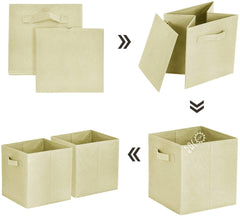 6 Pack-Foldable Storage Cube  (Gray、Black、Beige)