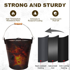 3.5Gallon Ash Bucket with Lid