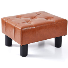 Small Foot Stool Ottoman(Faux Leather)