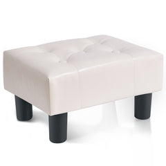 Small Foot Stool Ottoman(Faux Leather)