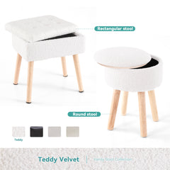 Vanity Stool with Storage(Sherpa)