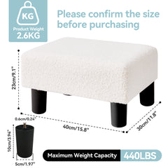 Small Foot Stool Ottoman(Sherpa)