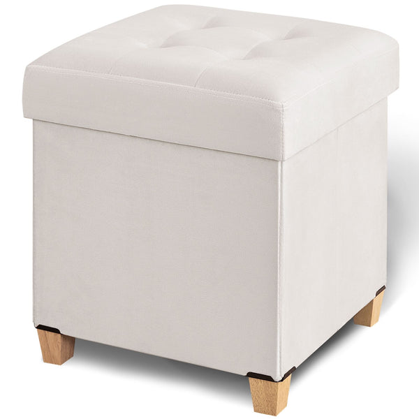 17.7" Velvet Ottoman
