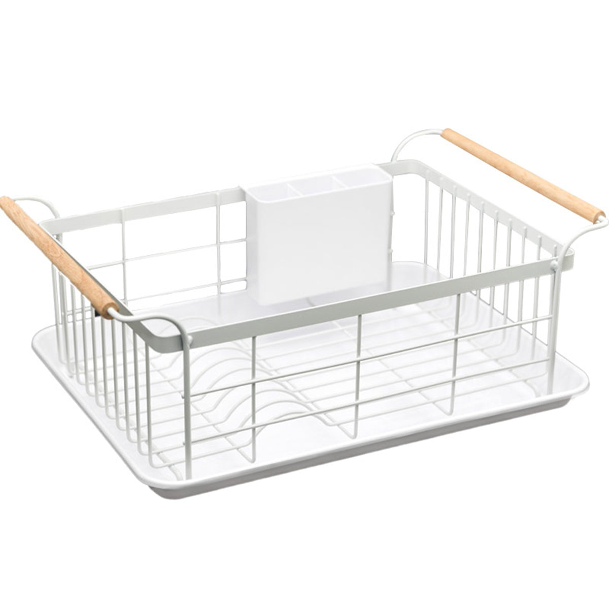 Large Stainless Steel Dish Rack (White)