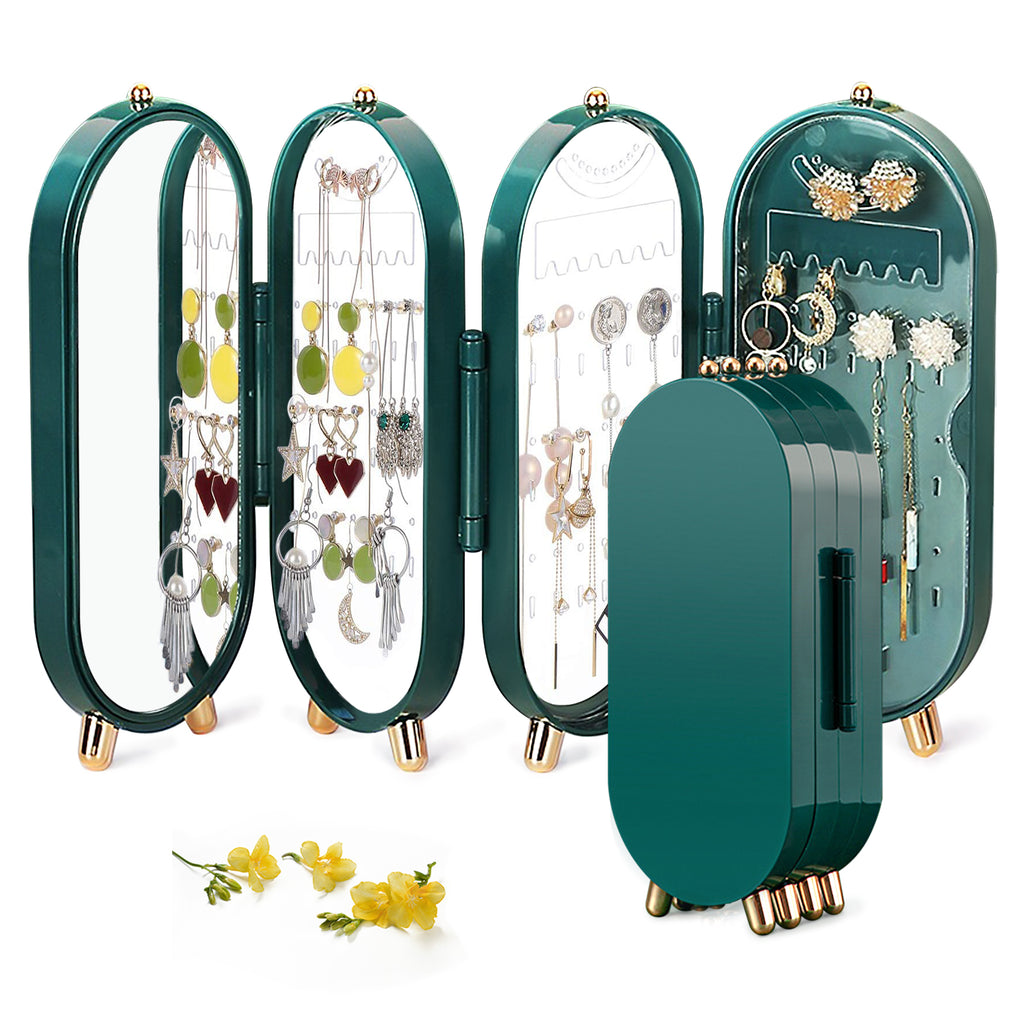 Foldable Jewelry Display Stand Rack Earring Holder Organizer Box