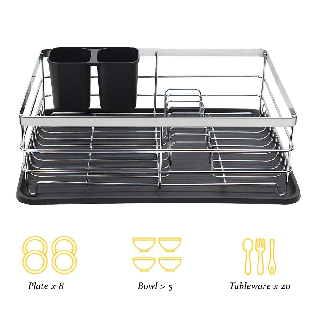 Aluminum Kitchen Dish Drying Rack (Black) – Brian&Dany
