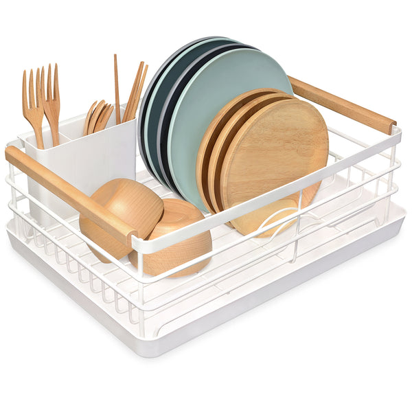 Stainless Steel Dish Drying Rack (White)