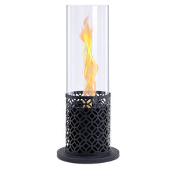 BRIAN & DANY Tabletop Ethanol Fireplace, Indoor/Outdoor Portable Smokeless Firepit, Black