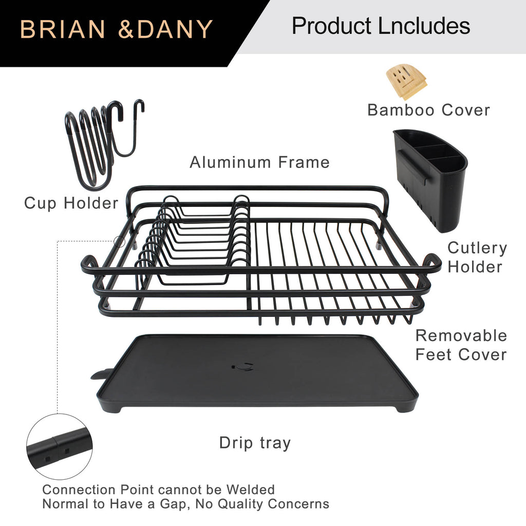 Stainless Steel Dish Drying Rack (White) – Brian&Dany