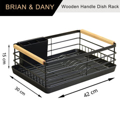 Stainless Steel Dish Drying Rack (Black)