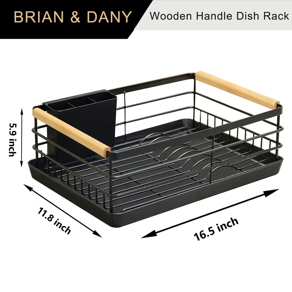 Aluminum Kitchen Dish Drying Rack (Black) – Brian&Dany