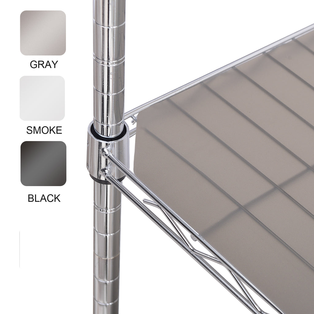 29.4x13.3x0.016 Wire Shelf Liners 4Pk (Smoke,Gray,Black