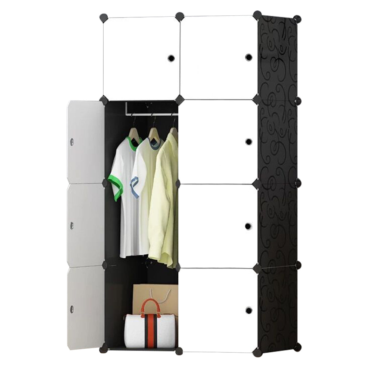 8-Cube Portable Closet - Clear & Black – BACOENG