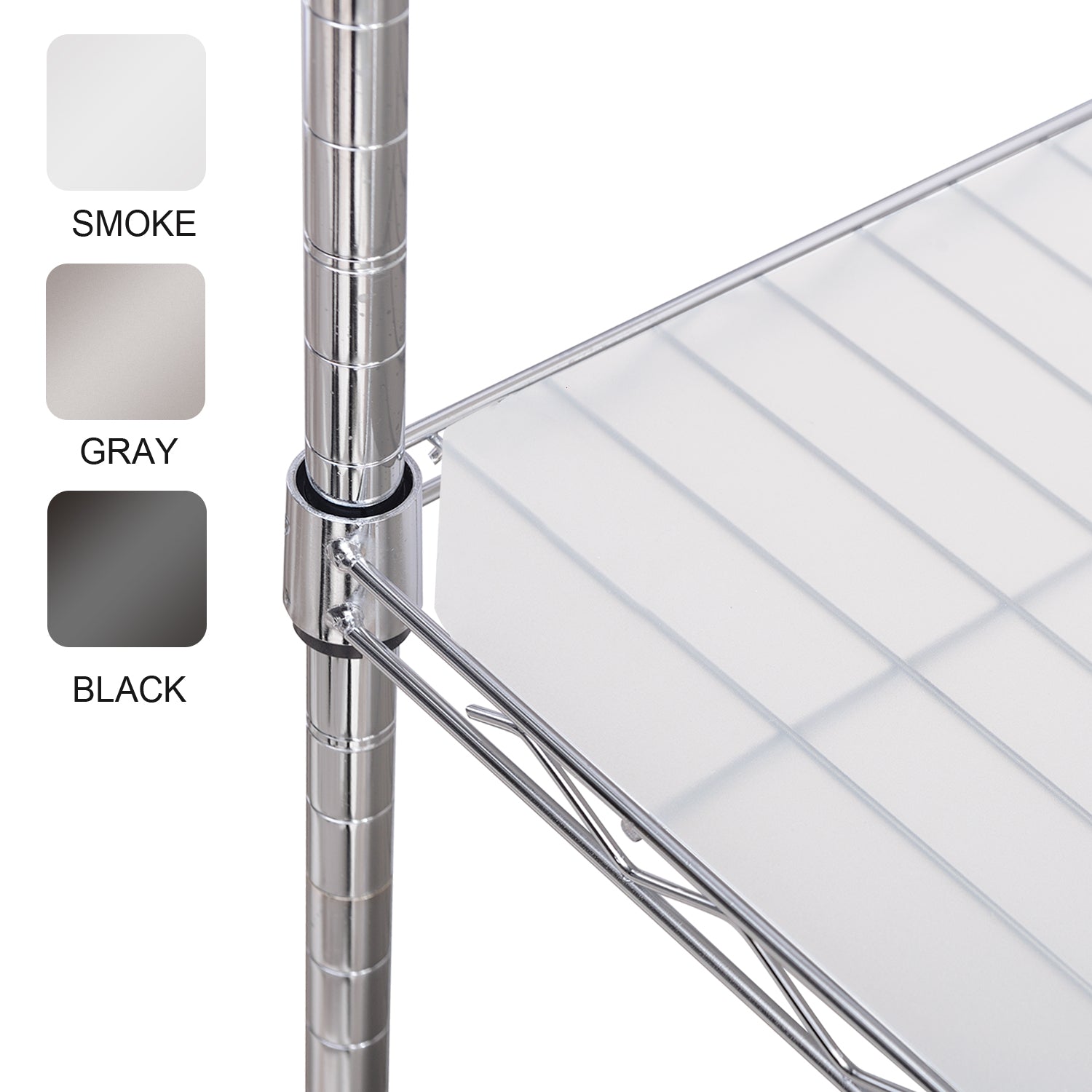 29.4x13.3x0.016 Wire Shelf Liners 4Pk (Smoke,Gray,Black