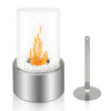 Round Tabletop Fireplace (Silvery)